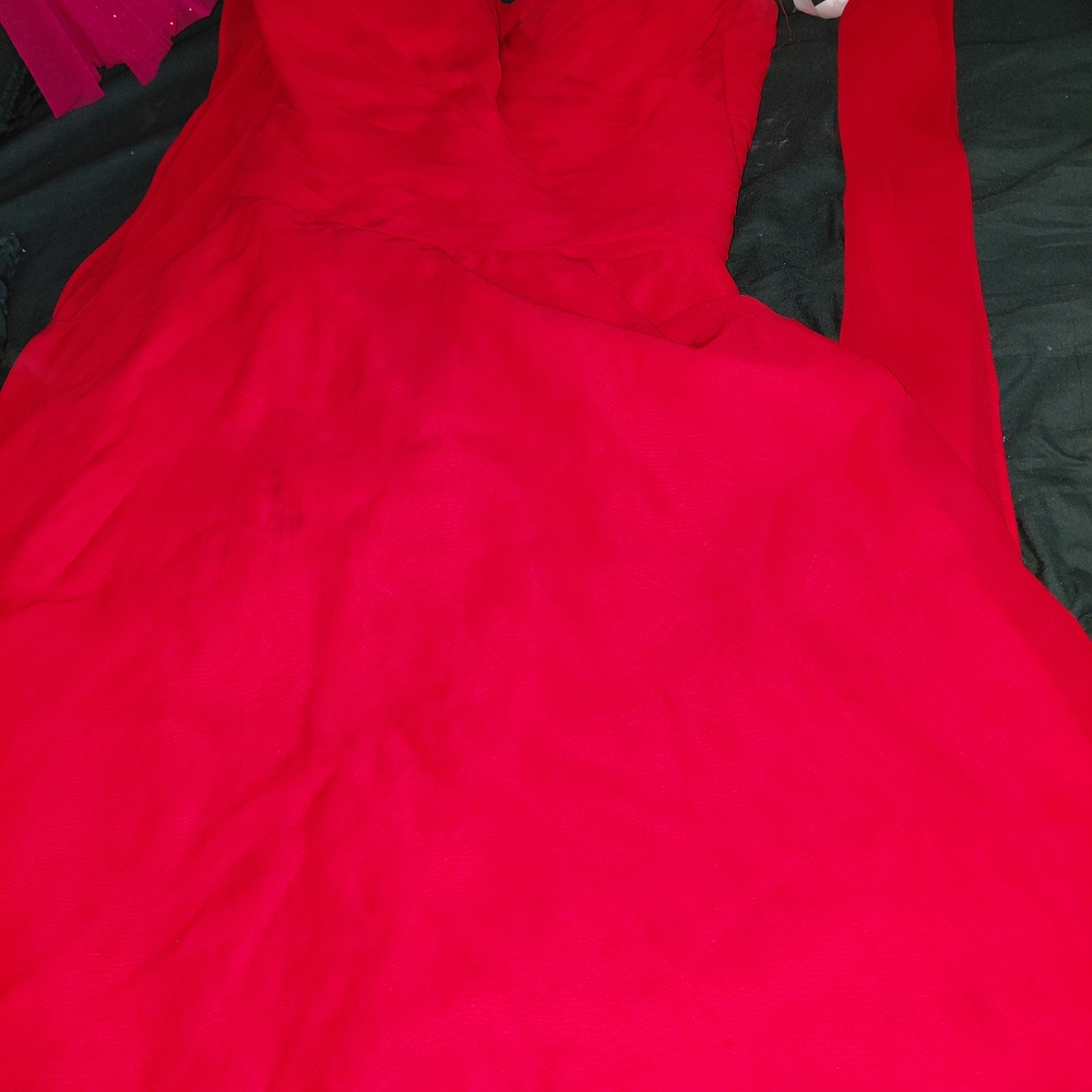 JJs House Vibrant Red Midi Dress